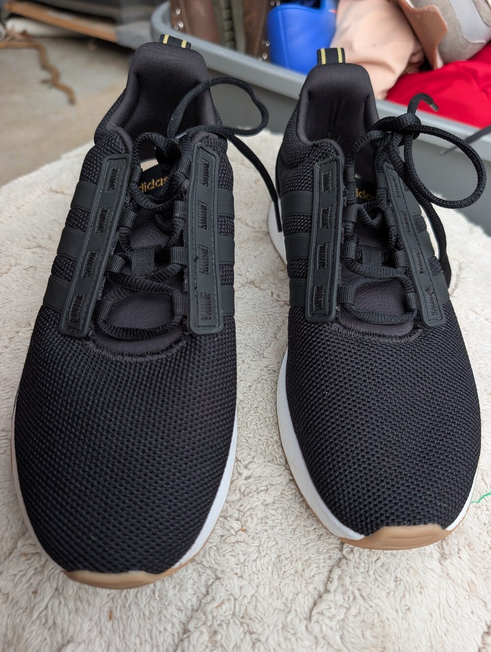 Adidas Cloudfoam Black Sneakers Size 8.5
